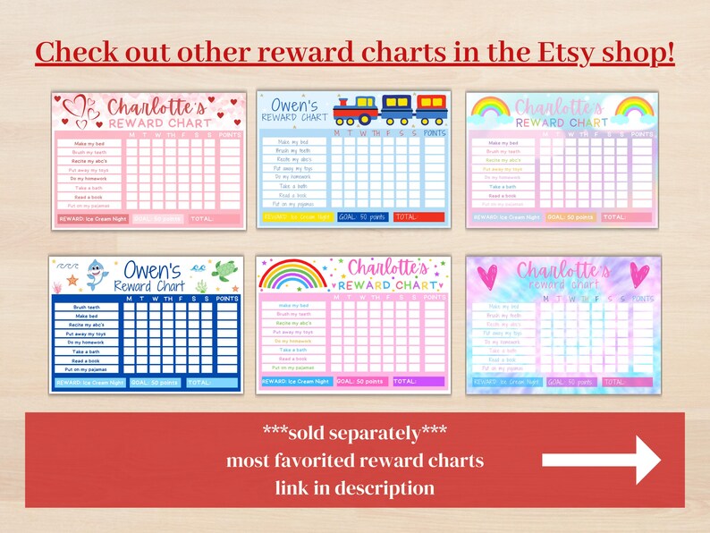 EDITABLE Rainbow Chore Chart, Girls Reward Chart, Sticker Chart ...