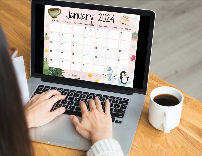 Editable 2024 Calendar Bundle Printable January Calendar Etsy