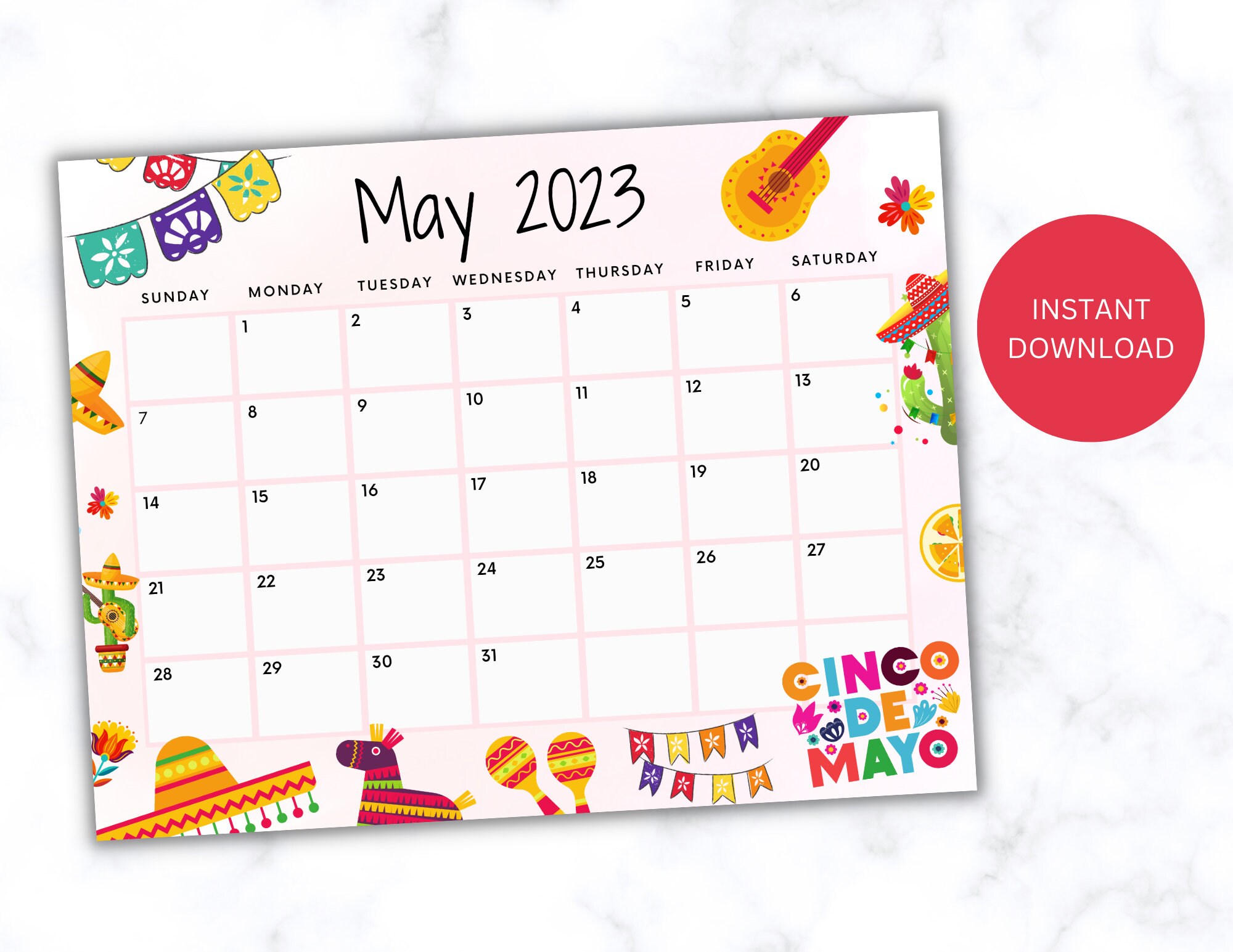 Editable May 2023 Calendar Printable Cinco De Mayo Ca vrogue.co