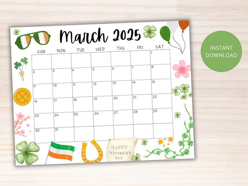 st patricks day roseville 2025 calendar