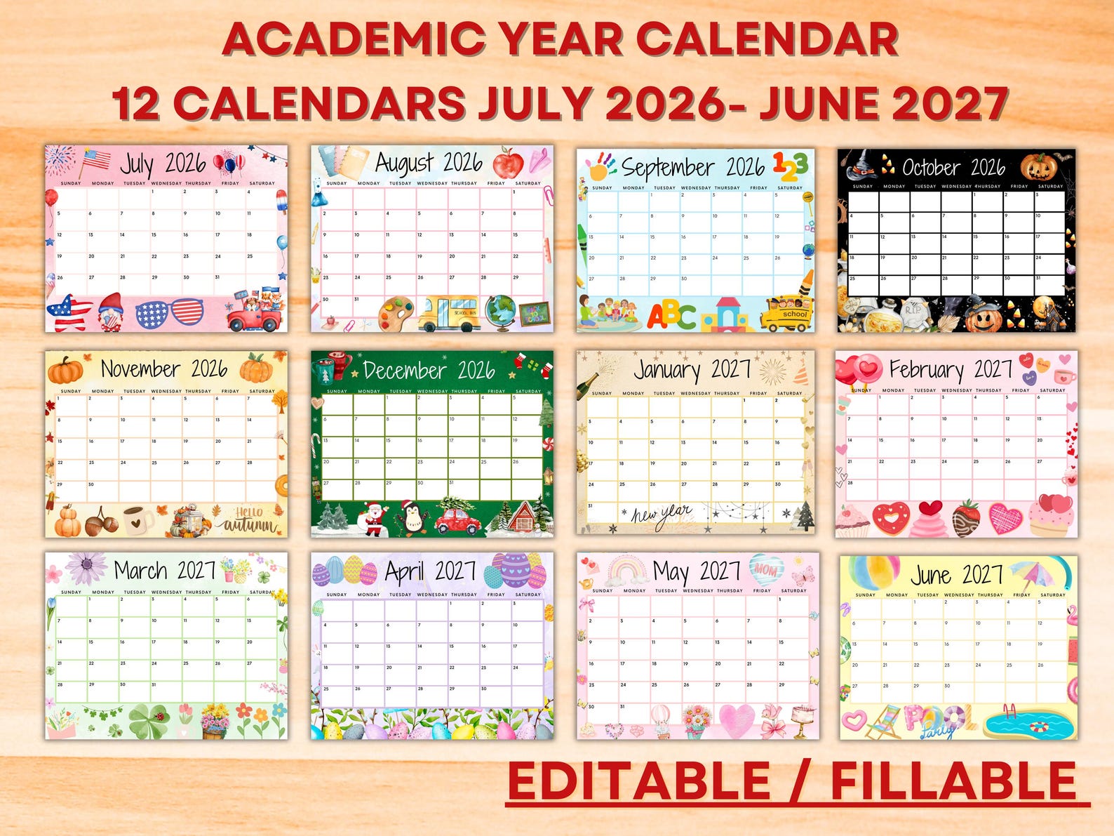 Calendario Escolar 2026 2027 Dise os Horario Imprimible Para La Calendario Escolar 2026 2027 Dise os Horario Imprimible Para La