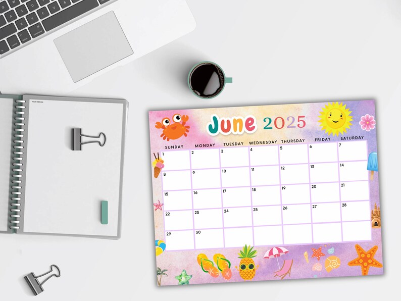 Editable june 2025 printable calendar summer fun calendar beautiful