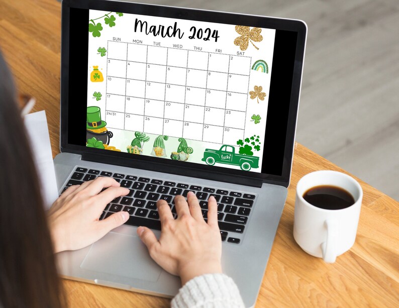 EDITABLE March 2025 Wall Calendar Printable Classroom Etsy