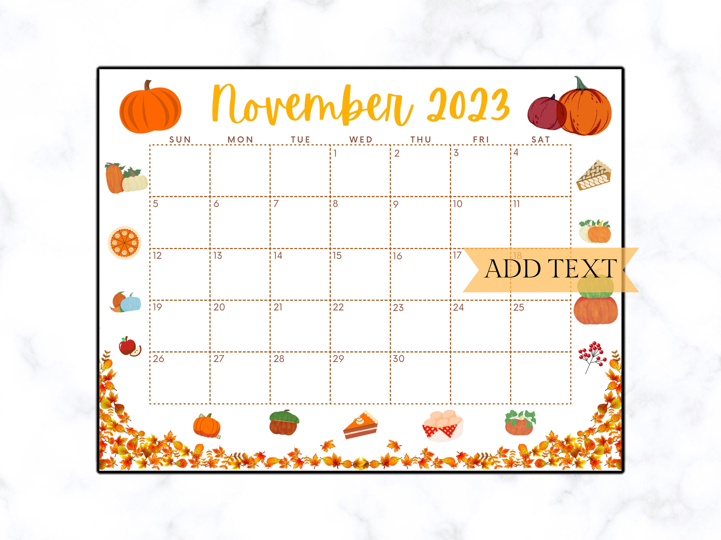 Printable November Calendar 2023 Editable Calendar School -  Portugal