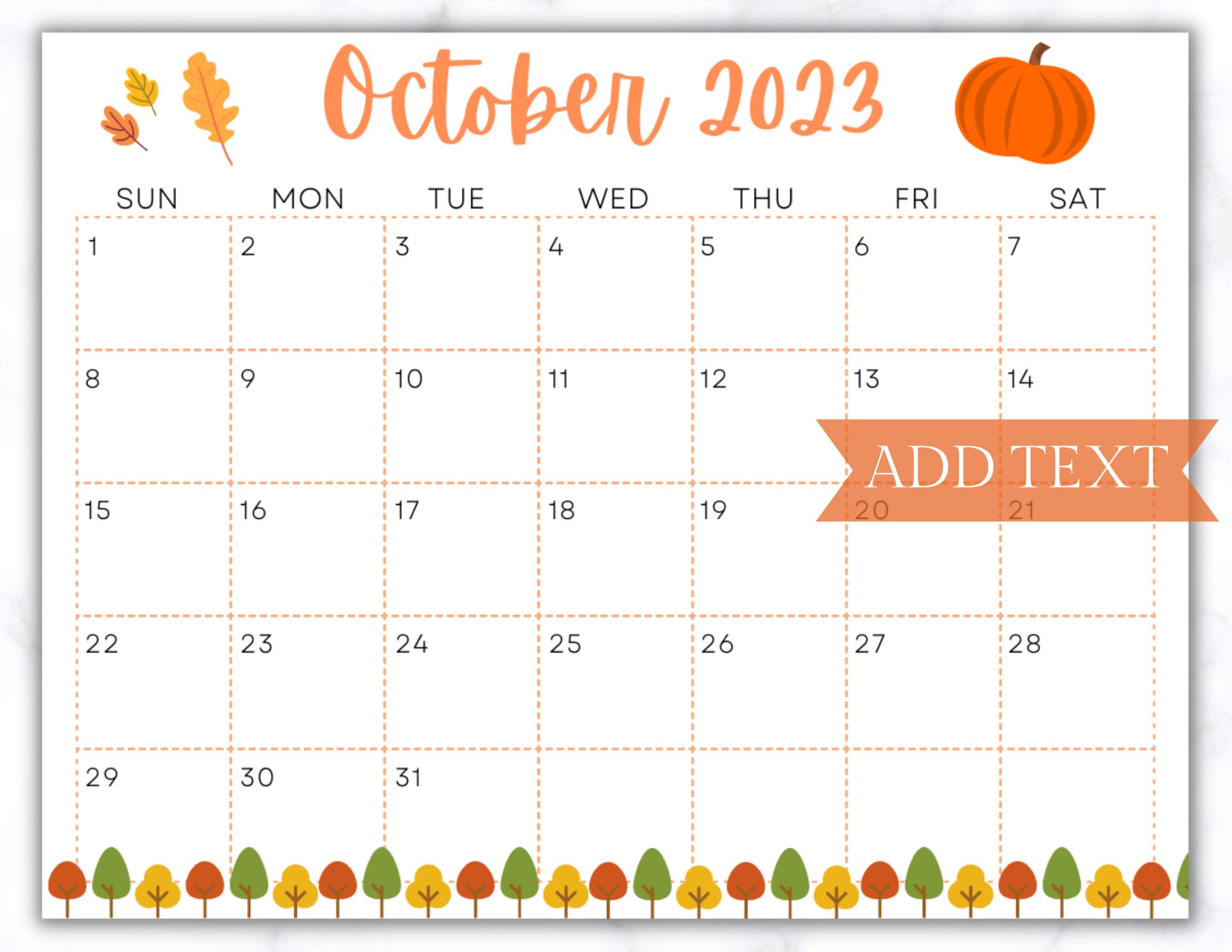 EDITABLE October 2023 Calendar Printable Wall Calendar 2023 - Etsy Denmark