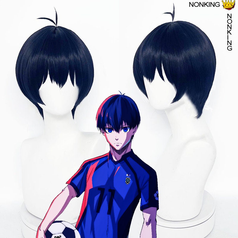 IN STOCK Shoei Baro Cosplay Wig Anime Blue Lock Black Red Hair