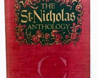 Vintage The St. Nicholas Anthology HC Book 1948 Children's Stories by Famous Authors, Palmer Cox Brownies on Cover