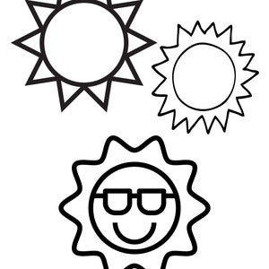 Printable Hello Summer Coloring Pages - Coloring Pages to Download - Etsy