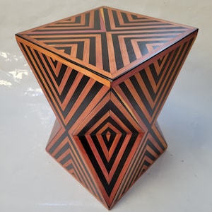 Elegant coffee table. Table made of cedar wood and black resin. Coffee table black table. Moroccan table