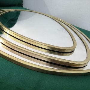 Lots of 3 Moroccan Water Drop Mirrors | Copper wall mirrors | irregular mirror set | Moroccan brass mirrors