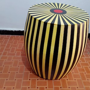 Handcrafted Round lemon wood and Resin Table – Stylish & Unique Home Décor Piece