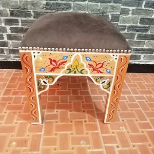 traditional moroccan cedar chair