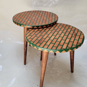 Arabic Moroccan Table/ Decorative Brass Wooden Table, Coffee Table, Carved Coffee Table, Moroccan Table, Round Table, Sofa Table