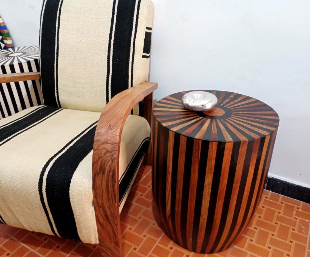 Handmade Stunning Round Table Unique Wood Piece of Art Side - Etsy