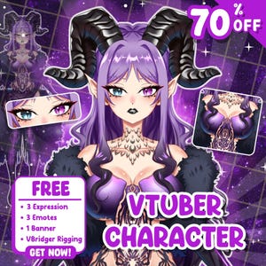 Custom Vtuber Model Commercial Use For Live2D Vtuber Anime Character Design and Vtuber Male and Female Ready to Rigging use For Your Stream