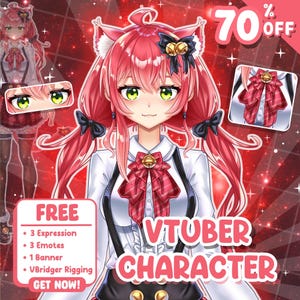 Custom Vtuber Model Commercial Use For Live2D Vtuber Anime Character Design and Vtuber Male and Female Ready to Rigging use For Your Stream