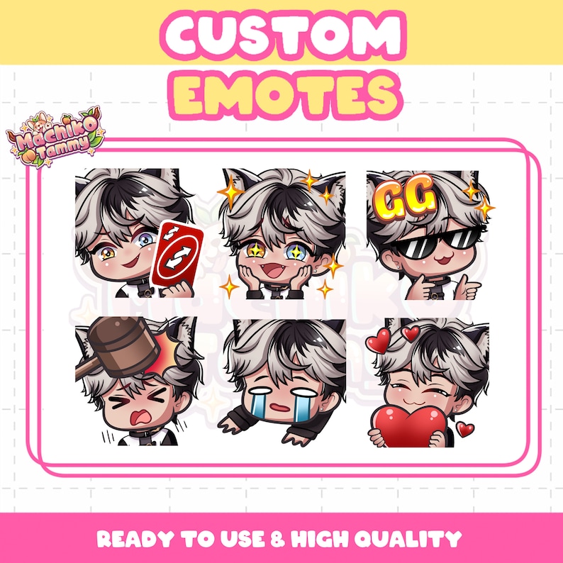 Custom Twitch Emotes | Animated Emotes | Twitch Emote for streamer | YCH | Animal Emotes | Chibi Style | Kick Emotes | Discord Emotes