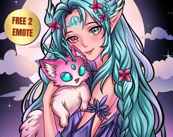 Arte de perfil personalizado / Avatar de VTuber, Arte de personajes, Ilustración digital, Retrato de anime, Fanart, Diseño de OC, Encargo de arte de anime