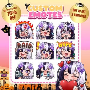 High Quality Custom Premium Twitch Emotes | Twitch Emoji for streamer | youtube, Twitch, Discord | Cute Chibi anime style