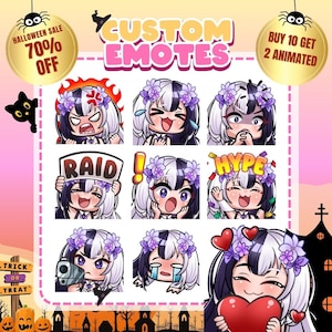 High Quality Custom Premium Twitch Emotes | Twitch Emoji for streamer | youtube, Twitch, Discord | Cute Chibi anime style