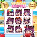 Custom Premium Twitch Emotes | Twitch Emotes | Custom Emotes For Streamer | Cute Chibi Anime style | Kawai Chibi Emotes | Custom Sub Badges product logo