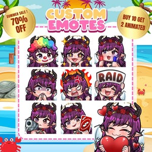Custom Premium Twitch Emotes | Twitch Emotes | Custom Emotes For Streamer | Cute Chibi Anime style | Kawai Chibi Emotes | Custom Sub Badges