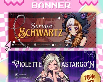 Custom Anime Twitch Banner | Streaming, YouTube, Discord