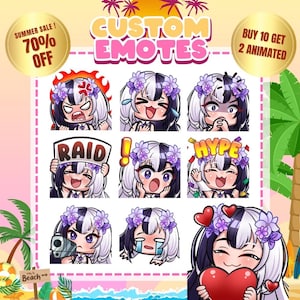 High Quality Custom Premium Twitch Emotes | Twitch Emoji for streamer | youtube, Twitch, Discord | Cute Chibi anime style