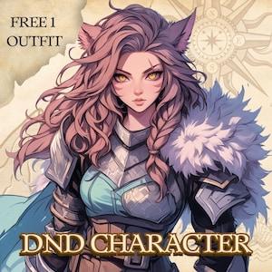 Custom Fantasy Character | RPG Character | Dungeon and Dragons | DnD Portrait character commission | Anime Styled DnD Characters Fantasy