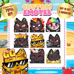 ストリーミング用のカスタム動物エモート、かわいいペットチビエモート、カスタムペットエモート、Twitchエモート、カスタムサブバッジ、アニメスタイルのエモート、絵文字