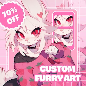 Furry Art Commission | Aangepaste pfp/headshot anime harige profielfoto | Harige pictogramschets | Fursona-commissie | Harige anime