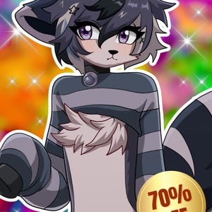 Furry Art Commission | Custom Pfp/Headshot Anime Furry Profile Picture | Furry Icon Sketch | Fursona Commission | Anime Furry