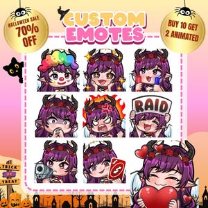 Custom Premium Twitch Emotes | Twitch Emotes | Custom Emotes For Streamer | Cute Chibi Anime style | Kawai Chibi Emotes | Custom Sub Badges