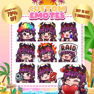 Custom Premium Twitch Emotes | Twitch Emotes | Custom Emotes For Streamer | Cute Chibi Anime style | Kawai Chibi Emotes | Custom Sub Badges
