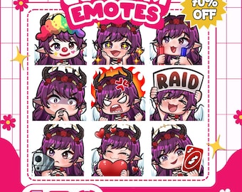 Custom Twitch Emotes | Anime Emoji Pack for Streamers