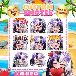 Custom Twitch Emotes | Animated Emotes | Twitch Emote for streamer | YCH | Animal Emotes | Chibi Style | Kick Emotes | Discord Emotes