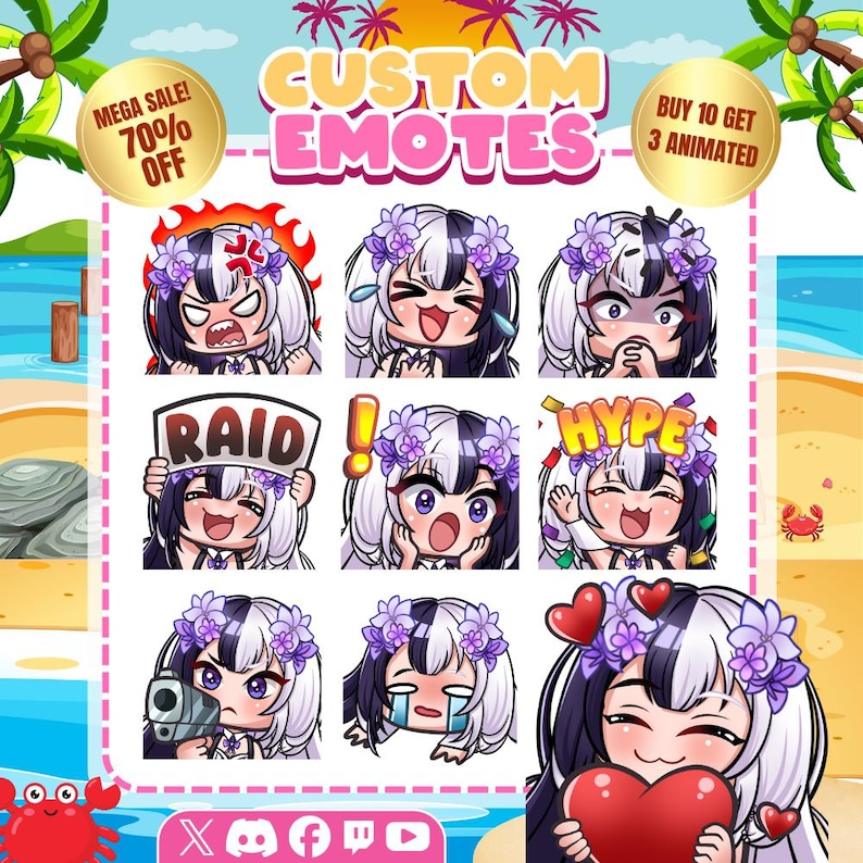 Custom Twitch Emotes | Animated Emotes | Twitch Emote for streamer | YCH | Animal Emotes | Chibi Style | Kick Emotes | Discord Emotes