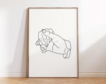 Mr. Darcy Hand Squeeze | Digital Print - Line Art, Pride & Prejudice, Pride Prejudice Wall Art