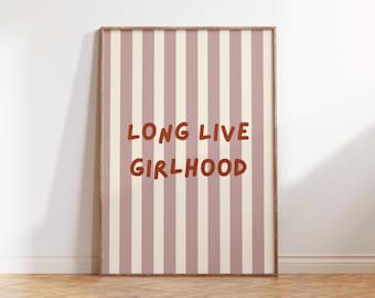 Larga vida a la infancia / Impresión digital - Arte de pared imprimible, decoración para habitación de niña, decoración para habitación de bebé niño, habitación infantil de inspiración vintage