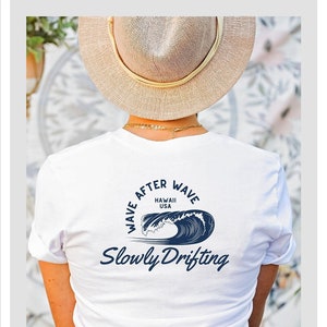 Surfer & Beach Shirt, Slowly Drifting Shirt, Aloha Surf Shop Shirt, Beach, Sand, and Ocean Shirt, Surfer and Ocean Vibes