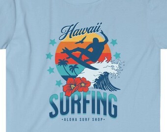 Surfing Shirt, Hawaii Surfer Shirt, Aloha Surf Shop Shirt, Perfect shirt for Surfers, Beach, & Ocean Lovers, Ocean and Water Vibes Shirt