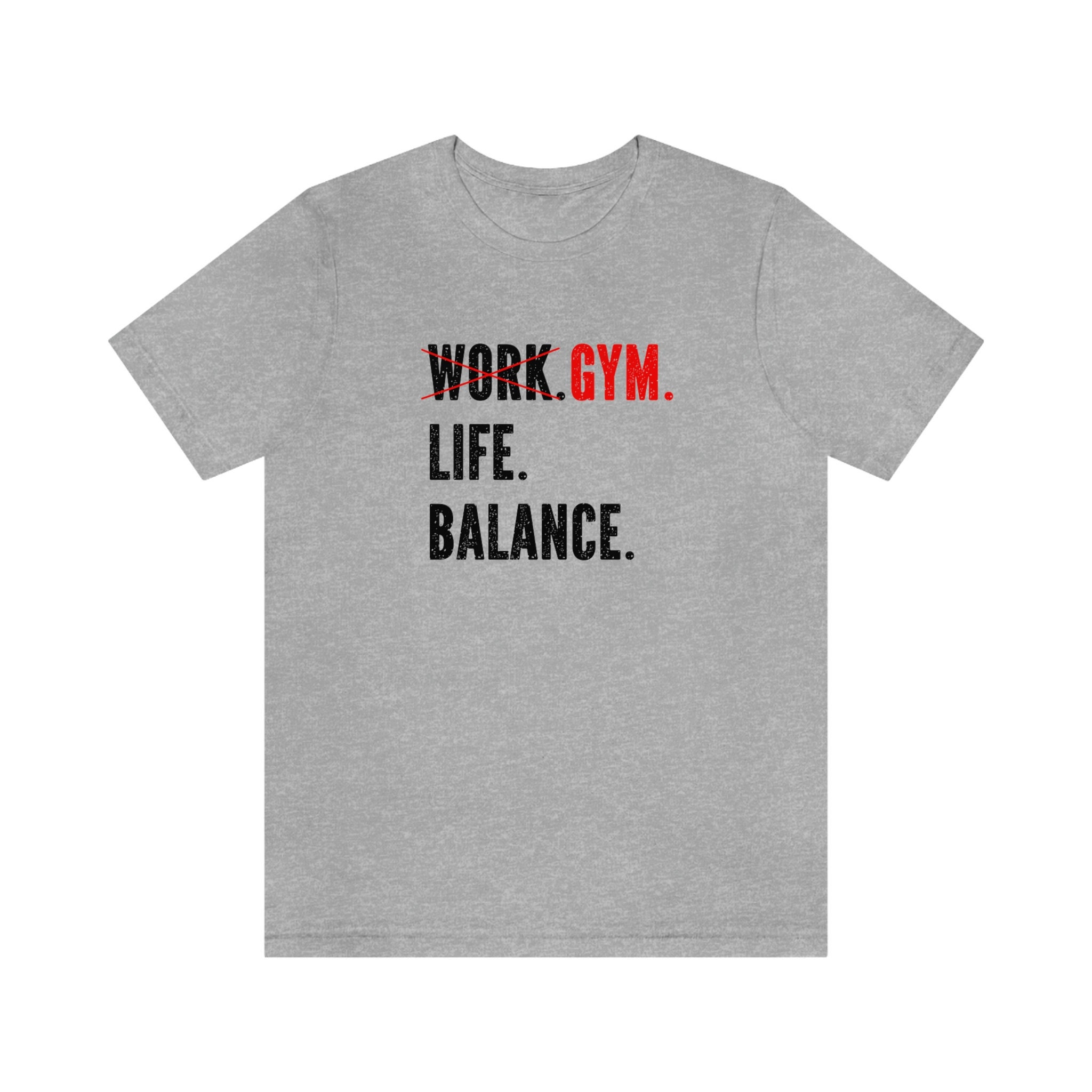 Gym Life Balance Tshirt, Funny Workout Shirt, Weightlifting Fitness ...