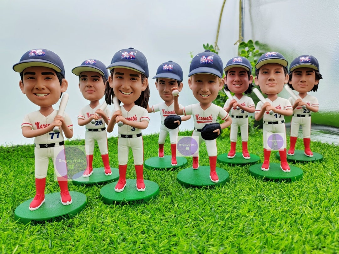 Handmade Bulk Baseball Bobbleheads Make Your Own Baseball Etsy
