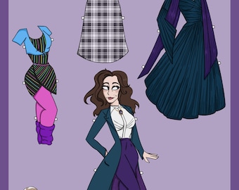 Agatha Paper Doll Print