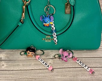 Lilo & Stitch Doorables Keychain Aloha Disney inspired Ipo Ahi Hawaiian Ohana Love Alien characters cute handcrafted purse backpack keys