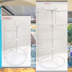 Jewellery Ring Display Stand Holder Rack,Rotating Jewelry Rack,Bracelet, Necklace, Keyring Display Hanger Gift