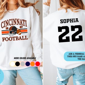 Cincinati Bengals Football Sweatshirt, Crewneck Vintage Football Shirt, Personalized Sweatshirt Unisex Size, Cincinati Foorball Gift