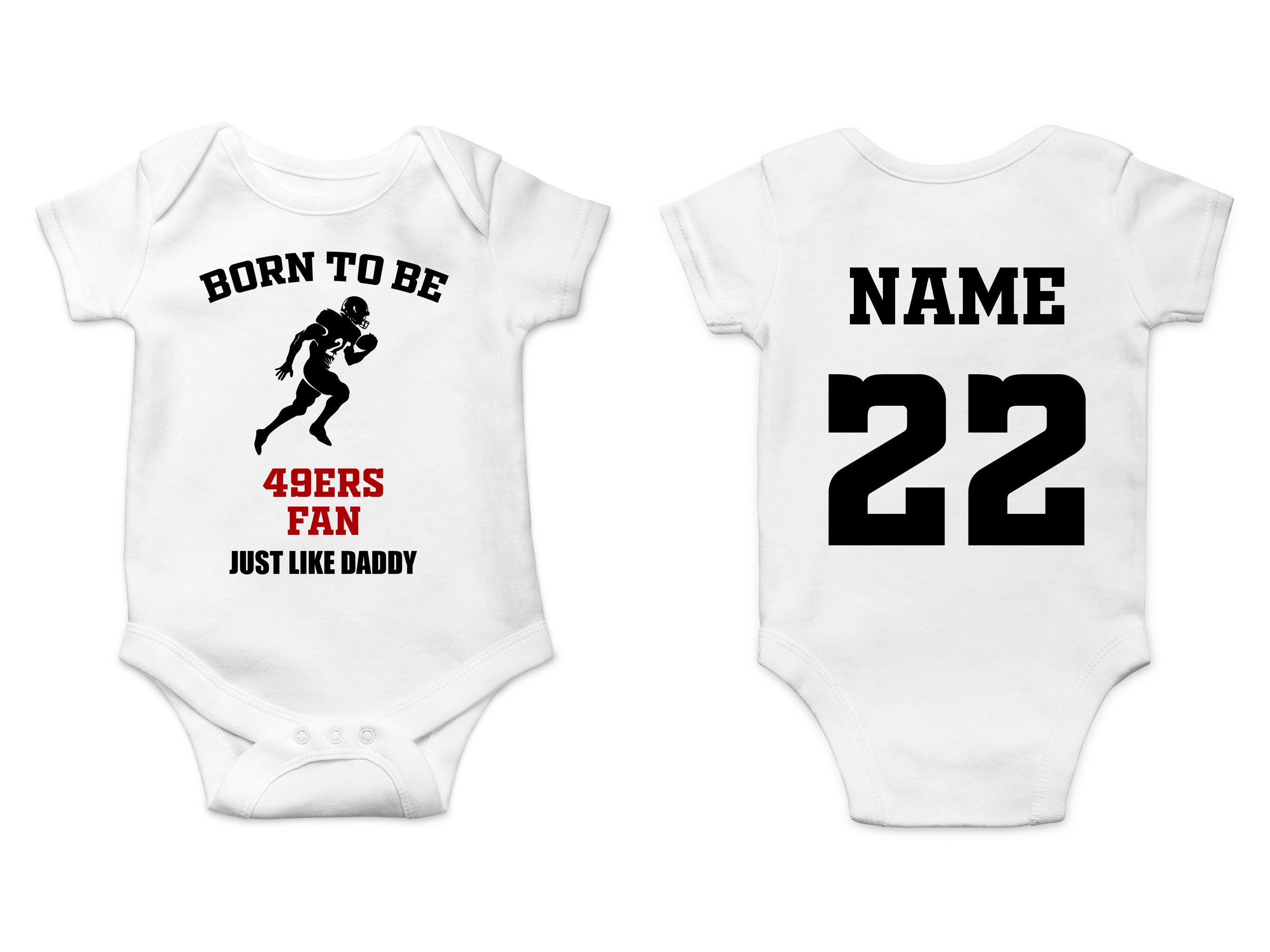 49ers Baby Bodysuit, Customized Baby Jersey, Football Fan Gift, Father's day present, 49ers Baby Clothes, 49ers Gift Baby, Football Baby