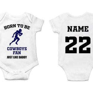 Cowboys Baby Bodysuit, Customized Baby Jersey, Football Fan Gift, Father&#39;s day present, Cowboys Baby Clothes, Cowboys Gift Baby
