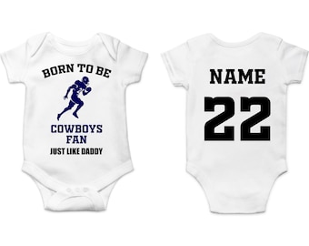 Cowboys Baby Bodysuit, Customized Baby Jersey, Football Fan Gift, Father's day present, Cowboys Baby Clothes, Cowboys Gift Baby